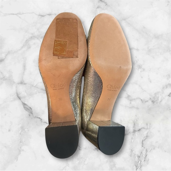 Chloe leather scalloped accent pumps sz 36 mint condition - Picture 3 of 5